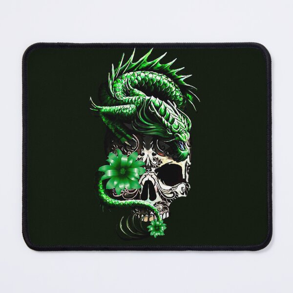 Item preview, Skull and Green Dragon designed and sold by Gothic Fantasy.