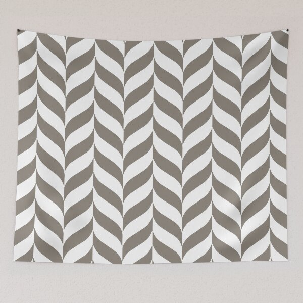 Item preview, Brown and White Pretty Herringbone Pattern - 2022 Popular Colour Fireplace Mantel 0569 designed and sold by ColorOfTheYears.