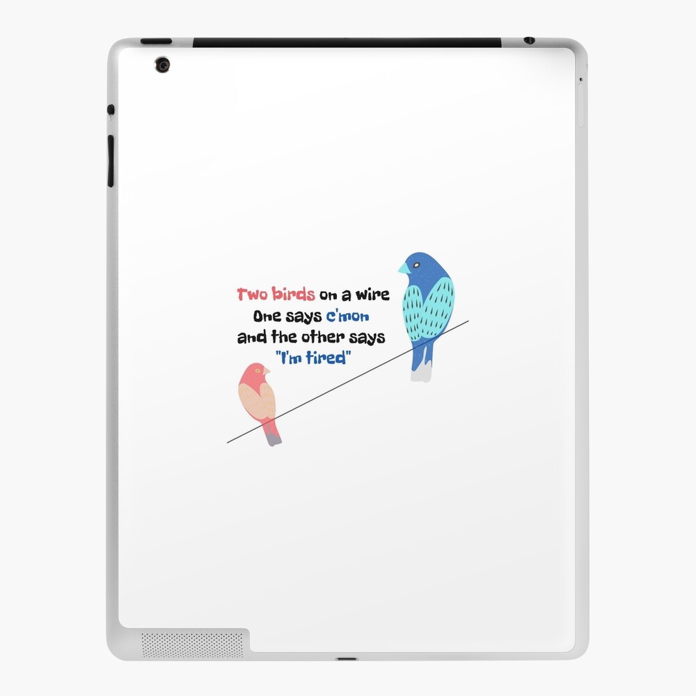 Two Birds on a Wire iPad Case & Skin for Sale by peerrrrii