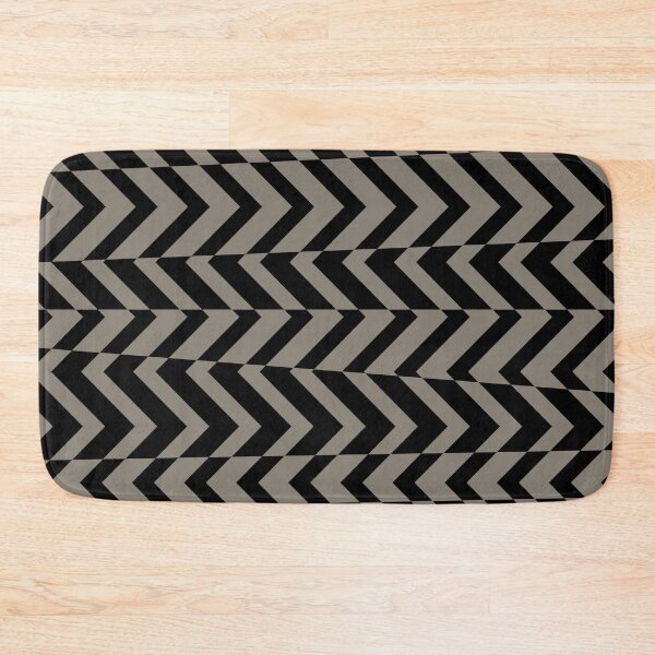 Item preview, Black and Brown Chevron Horizontal Stripe Pattern - 2022 Popular Colour Fireplace Mantel 0569 designed and sold by ColorOfTheYears.
