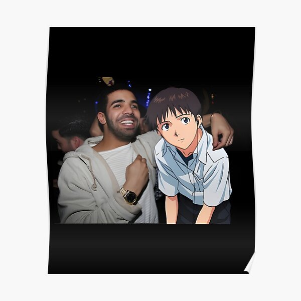 "Drake evangelion" Poster for Sale by blackasf Redbubble
