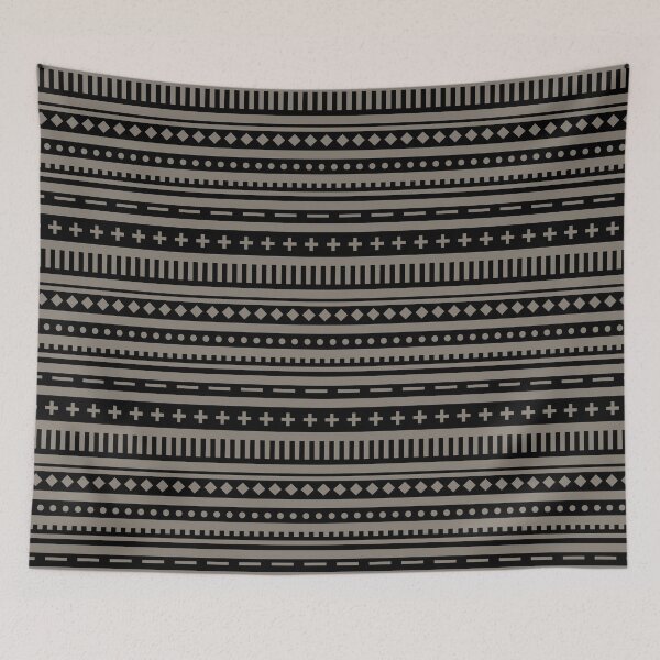 Item preview, Black and Brown Shape Horizontal Stripe Pattern - 2022 Popular Colour Fireplace Mantel 0569 designed and sold by ColorOfTheYears.