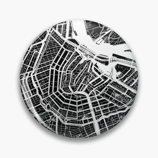 Item preview, Amsterdam, Netherlands, City Map - Black designed and sold by helloadventure.