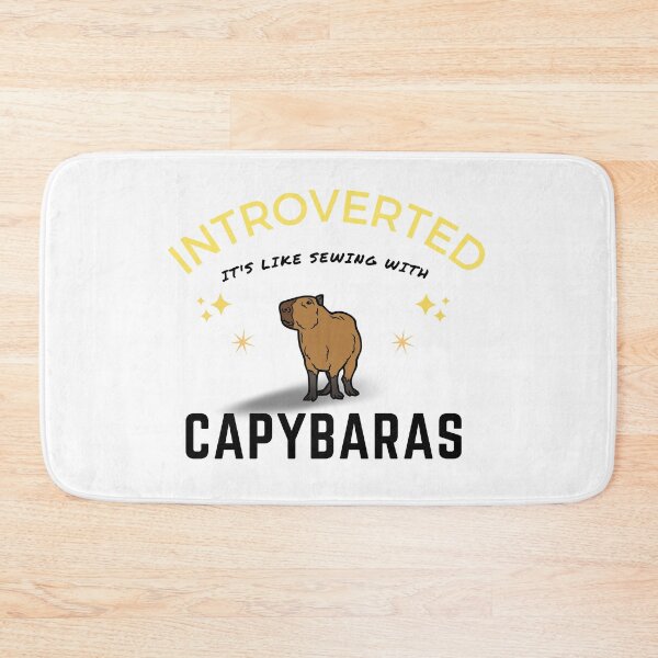 Item preview, Introverted but willing to discuss capybaras, funny capybara, cute hamster  designed and sold by oufa.
