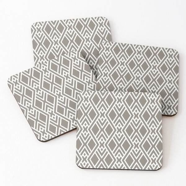 Item preview, Brown and White Tessellation Line Pattern 39 - 2022 Popular Colour Fireplace Mantel 0569 designed and sold by ColorOfTheYears.