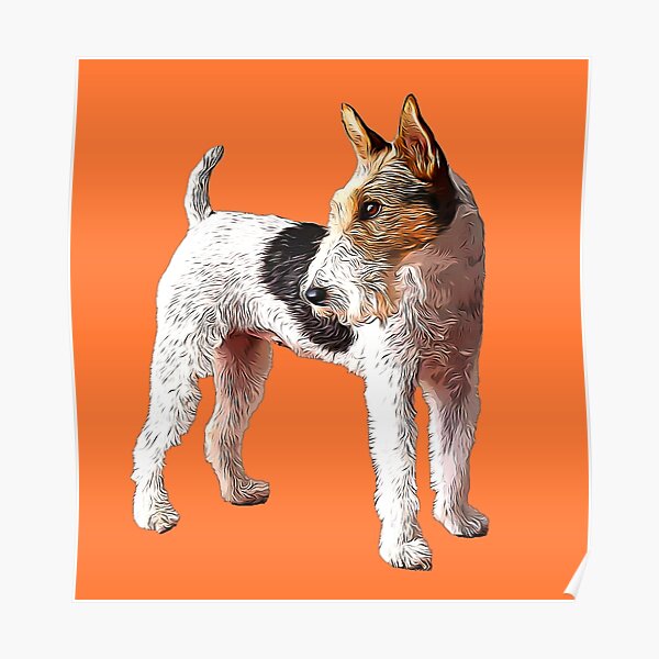SMOOTH FOX TERRIER DOGS VINTAGE STYLE DOG ART PRINT MATTED READY TO FRAME 