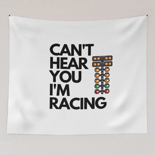Item preview, Cant Hear You Im Racing Funny Drag Racing Tree Christmas Tree Racetrack designed and sold by CarantinedChaos.