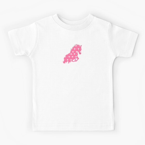 Horse white crown pink silhouette  Kids T-Shirt