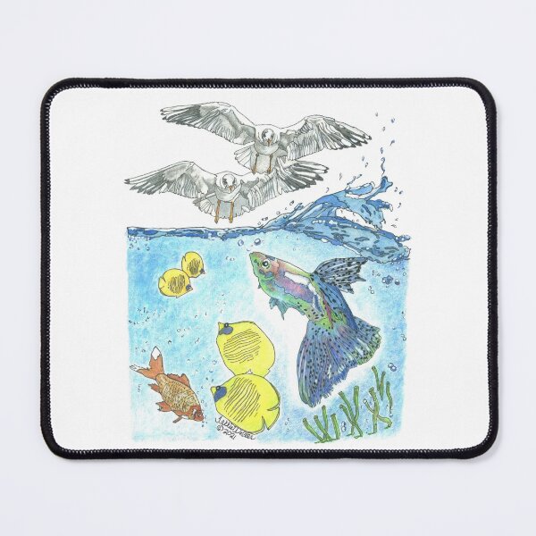 Item preview, Two Seagulls and Fish designed and sold by ArtbyTerrieD.