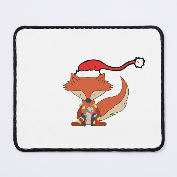 Item preview, christmas foxes lighting reindeer santa hat xmas fox designed and sold by BNS-O.
