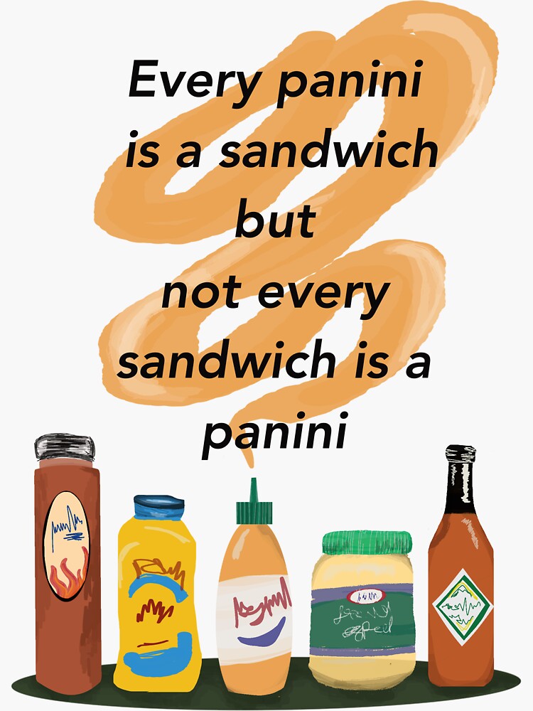 "Sandwich motto. Important. " Sticker for Sale by femmefunk Redbubble