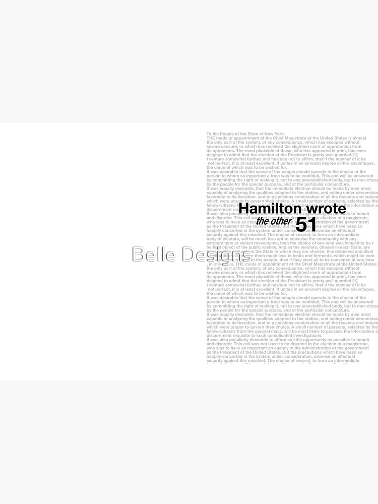 Cuaderno de tapa dura «"Hamilton Wrote the Other 51" LinManuel