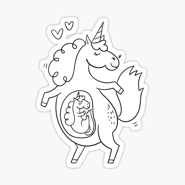 Item preview, Pregnant unicorn design. Mamma unicorn. designed and sold by SolArt88.