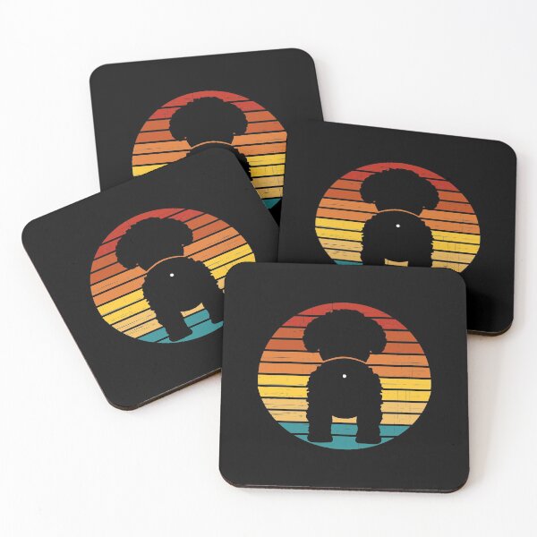 Item preview, Retro Sunset Bichon Frise Dog Butt designed and sold by PeachesMommy.