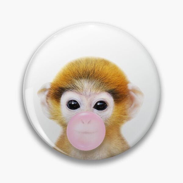 Artikelvorschau, Baby Monkey bläst Kaugummi von Zouzounio Art entworfen und verkauft von zouzounioart.