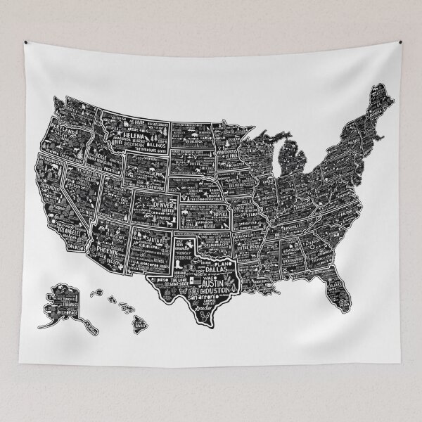 Item preview, United States Map  designed and sold by fiberandgloss.