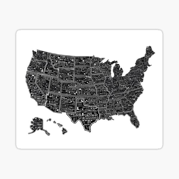 quot United States Map quot Sticker for - St,small,507x507 Pad,600x600,f8f8f8