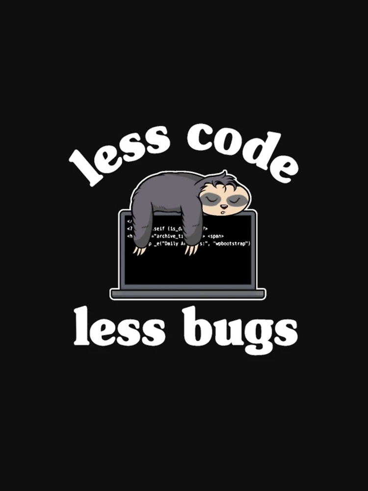 Thumbnail 4 of 4, iPhone Case, Less Code Less Bugs Sloth Programmer designed and sold by StarcyWol.
