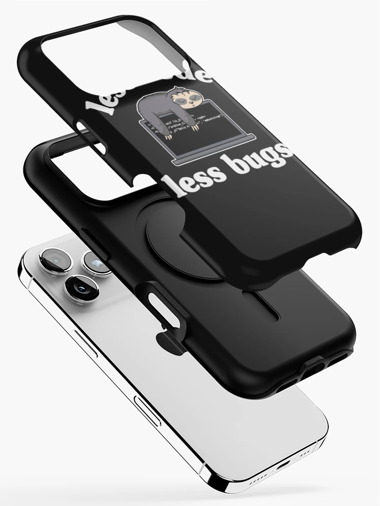 Thumbnail 2 of 4, iPhone Case, Less Code Less Bugs Sloth Programmer designed and sold by StarcyWol.