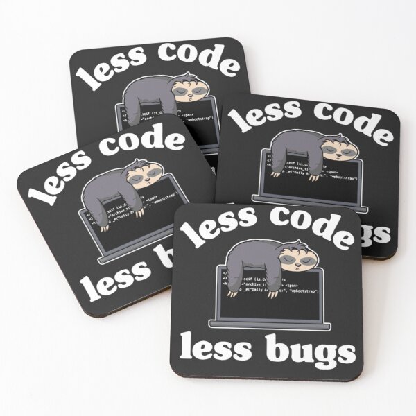 Item preview, Less Code Less Bugs Sloth Programmer designed and sold by StarcyWol.
