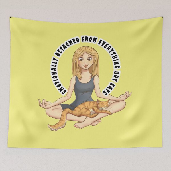 Item preview, Emotionally Detached From Everything But Cats Design designed and sold by Tr4velingCo.