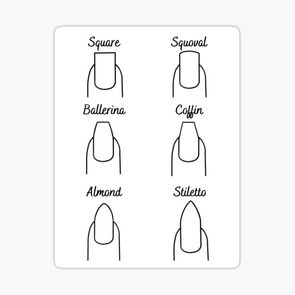 Nail Shape Size Guide – AUGLAMERMAID