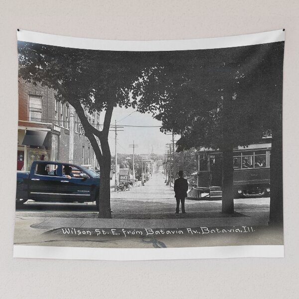Item preview, Mashup Batavia, IL - Trolly and Man on Rt 31 designed and sold by Shumway  Studio.