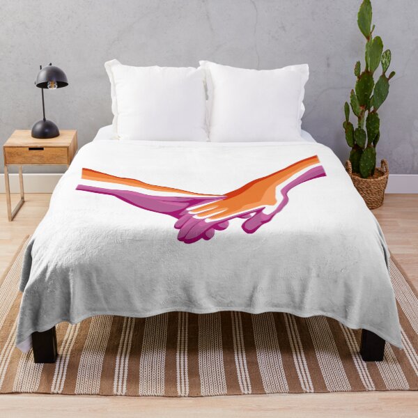 Item preview, lesbian flag holding hands designed and sold by DoesArtAndStuff.
