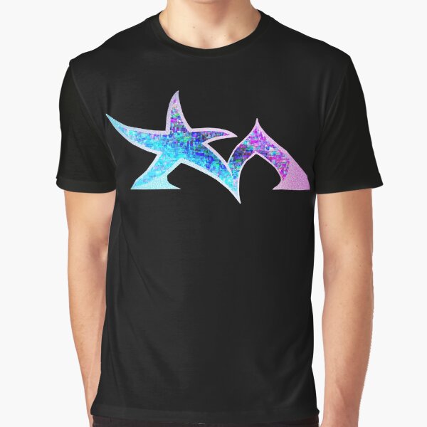 Star Madman Blue/Pink Symbol Logo Graphic T-Shirt