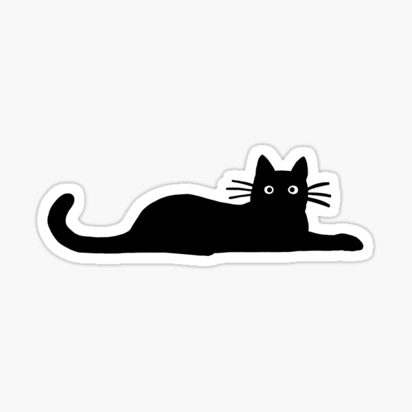 Black Cat Sticker, Phone Sticker, Cat Laptop Sticker, Car Sticker, Bumper  Sticker, Vinyl Sticker, Cute Cat, Green Eyes, Good Luck