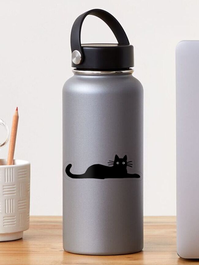 Thumbnail 1 of 3, Sticker, Black Cat designed and sold by ShortCoffee.