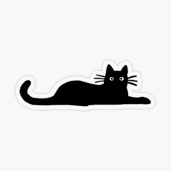 Black Cat Transparent Sticker