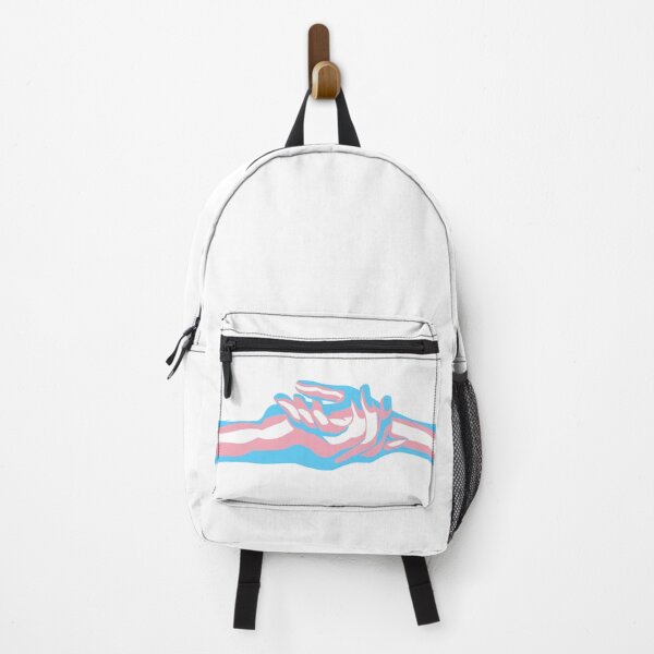 Item preview, transgender flag on hands  designed and sold by DoesArtAndStuff.