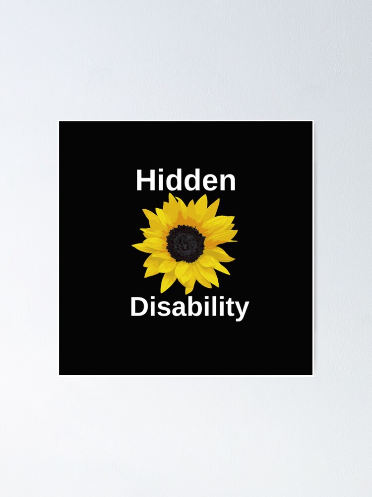 hidden-disability-sunflower-logo-invisible-disability-poster-for-sale-by-switchbitch-redbubble