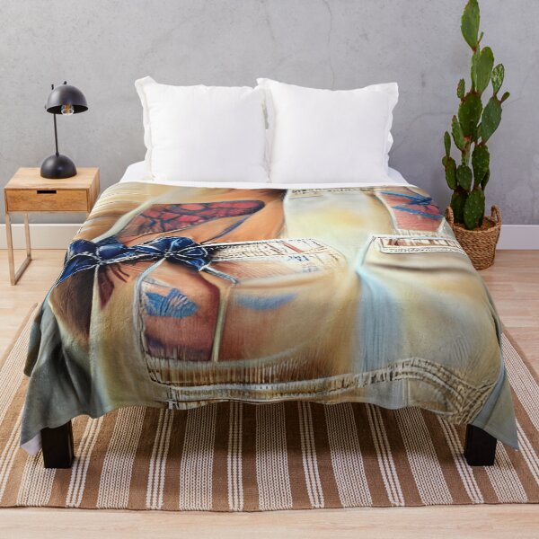 Item preview, Vintage Modern Denim Pattern Reaistic AI Generated Art designed and sold by Melissa Park.