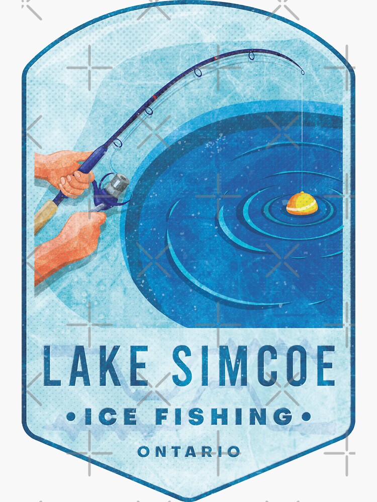 Lake Simcoe Ice Fishing Ontario Sticker for Sale by JordanHolmes