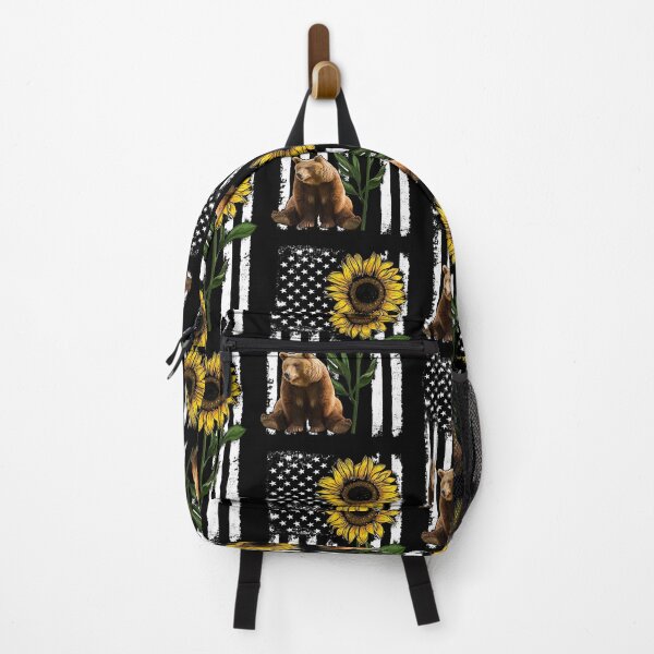 Item preview, Bear American Flag Sunflower designed and sold by SisileeGift.