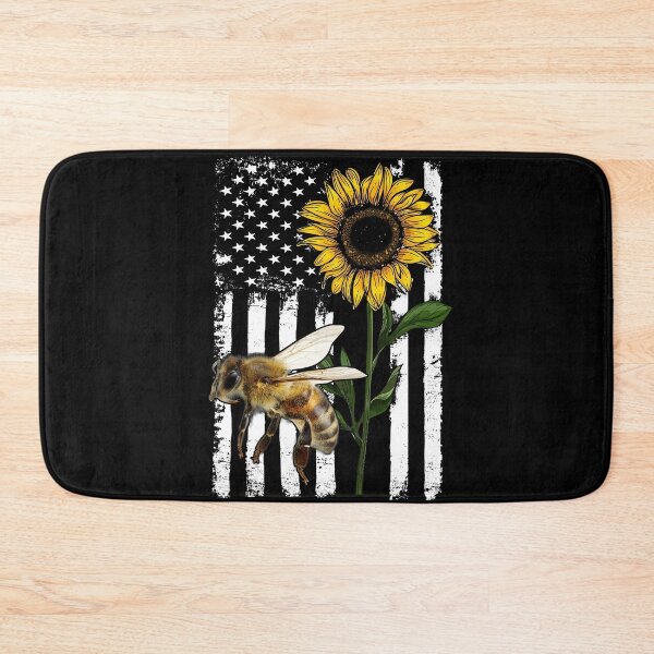Item preview, Bee American Flag Sunflower designed and sold by SisileeGift.