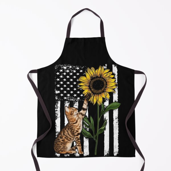 Artikelvorschau, Bengalkatze Amerikanische Flagge Sonnenblume entworfen und verkauft von SisileeGift.