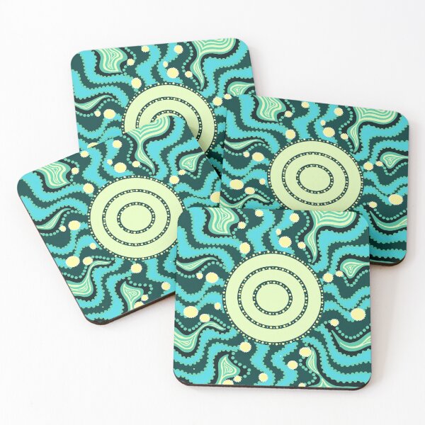 Item preview, Aboriginal meeting place dot art  designed and sold by DoesArtAndStuff.