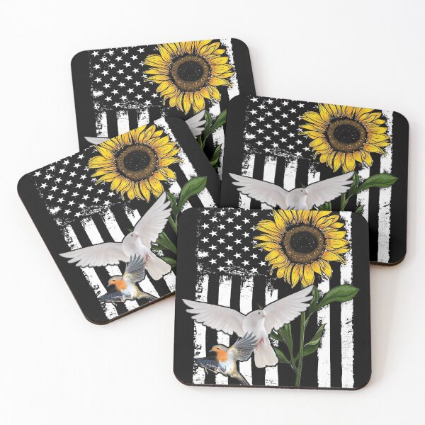 Item preview, Bird American Flag Sunflower designed and sold by SisileeGift.