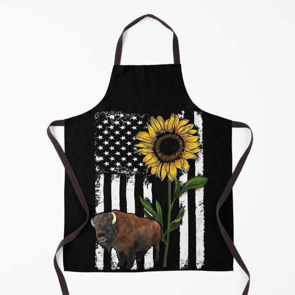 Aperçu de l'œuvre Tournesol Drapeau Américain Buffalo créée et vendue par SisileeGift.