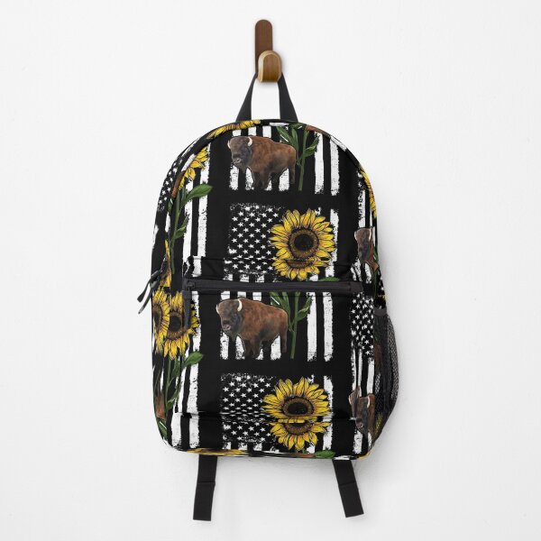 Item preview, Buffalo American Flag Sunflower designed and sold by SisileeGift.