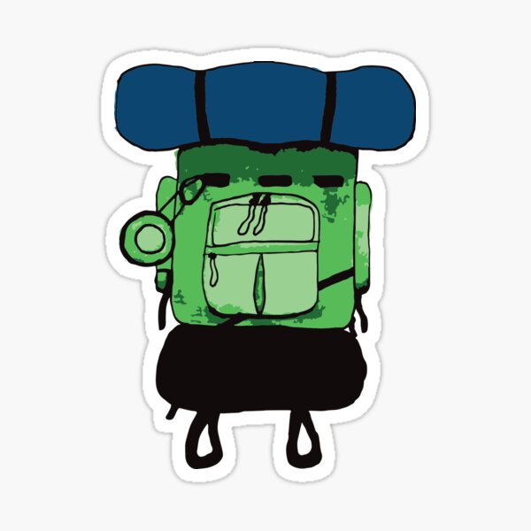 Backpacker bluegreen Sticker