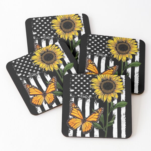 Item preview, Butterfly American Flag Sunflower designed and sold by SisileeGift.