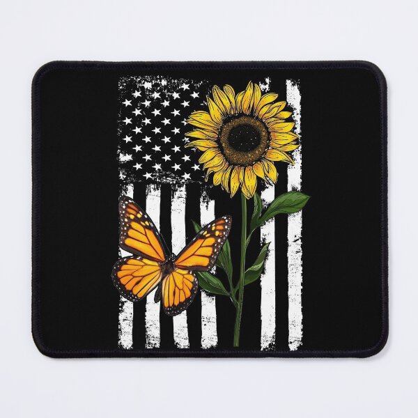 Item preview, Butterfly American Flag Sunflower designed and sold by SisileeGift.