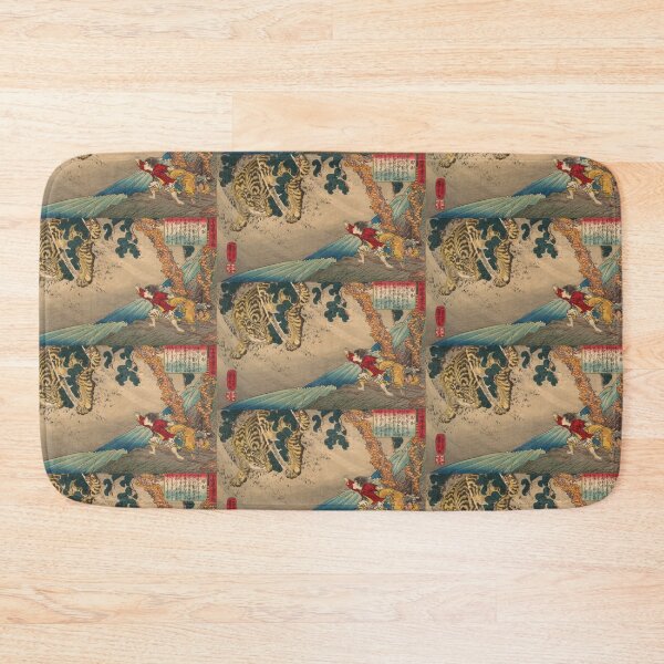 Item preview, Classic Japanese Art: Kid warrior vs Tigers by Utagawa Kuniyoshi  designed and sold by VarietyYOU.
