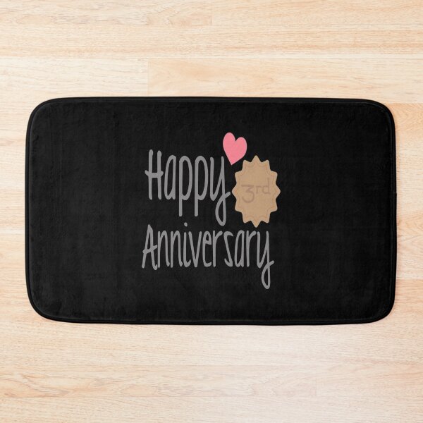 Artikelvorschau, 3rd Wedding Anniversary, Happy Anniversary entworfen und verkauft von FunnyTeeUSA.