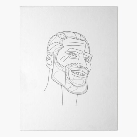 Minimal Giga Chad | Art Board Print