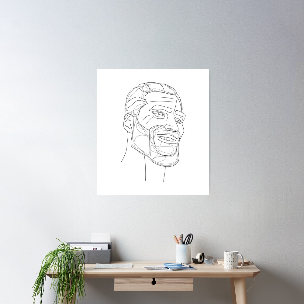 Minimal Giga Chad | Art Board Print